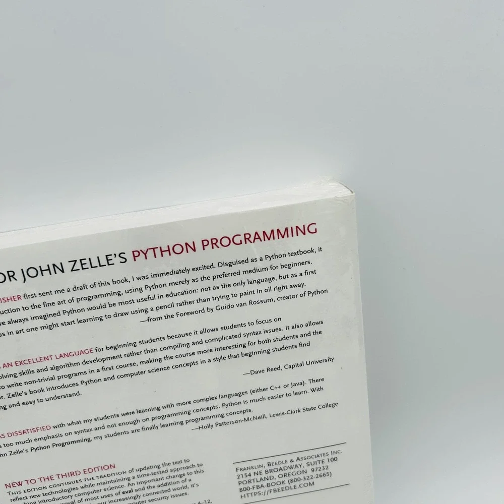 Python Programming John Zelle Third Edition Introduction to Computer Science
